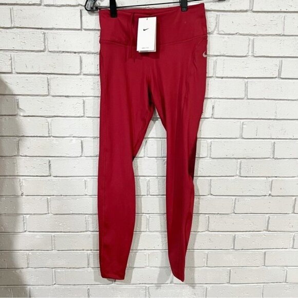 Nike Women's Dri-FIT Run Division Fast Leggings in Berry Red - Size Small - Picture 5 of 10